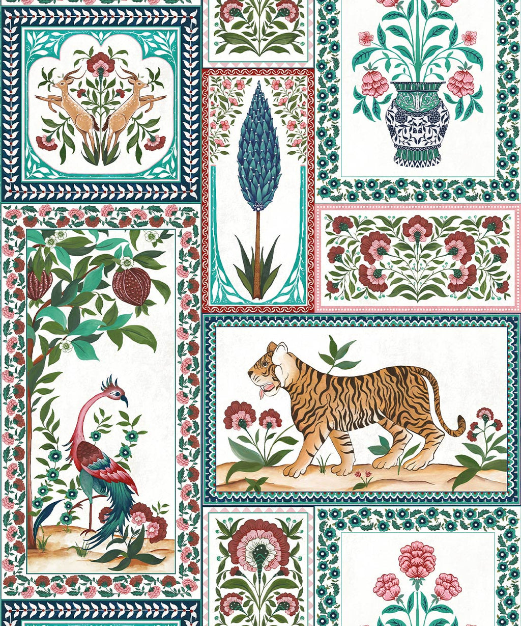 Courtyard Wallpaper, Ruby
