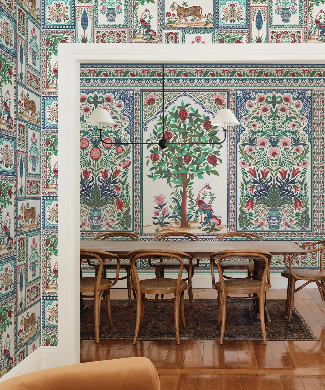 Courtyard Wallpaper, Ruby