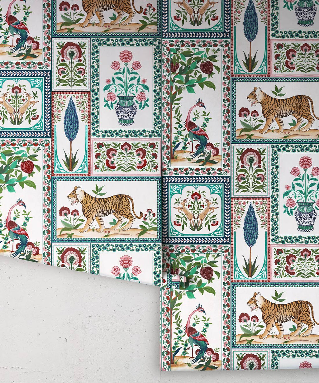 Courtyard Wallpaper, Ruby