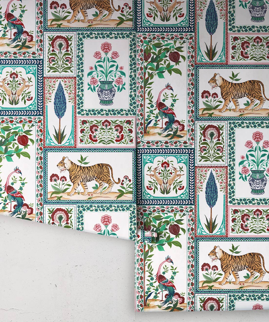 Courtyard Wallpaper, Ruby