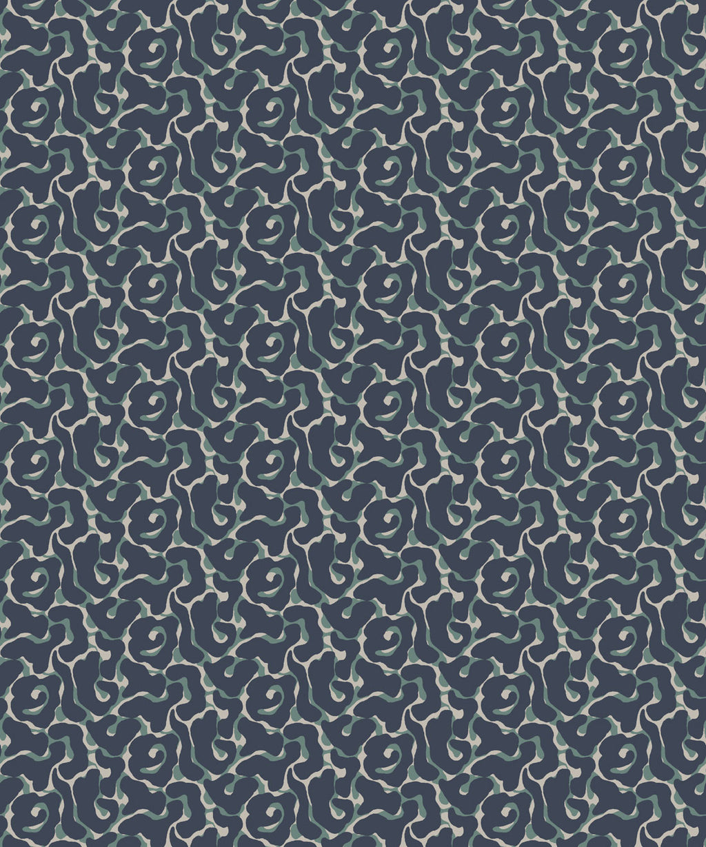 Drift Wallpaper, Indigo