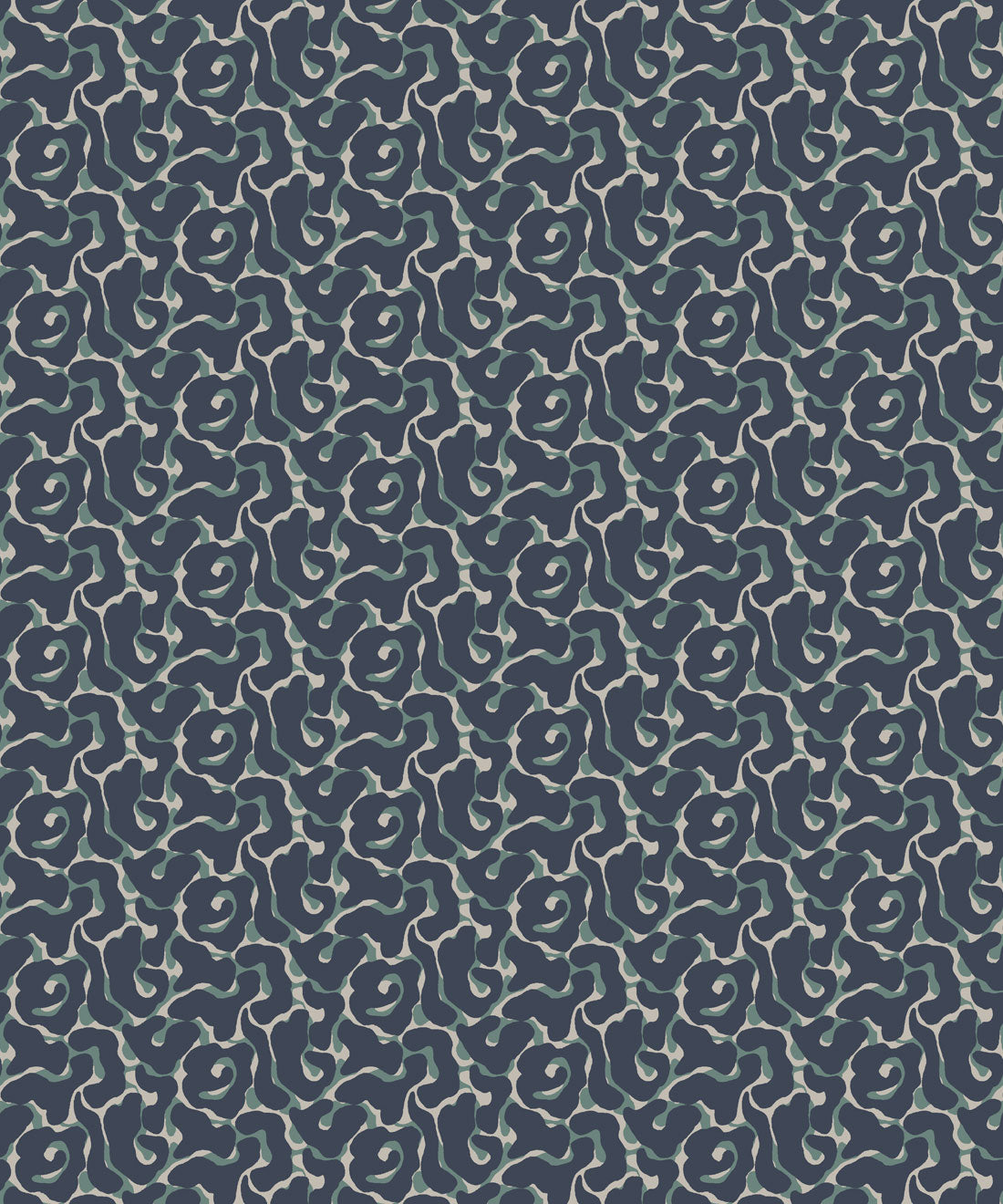 Drift Wallpaper, Indigo