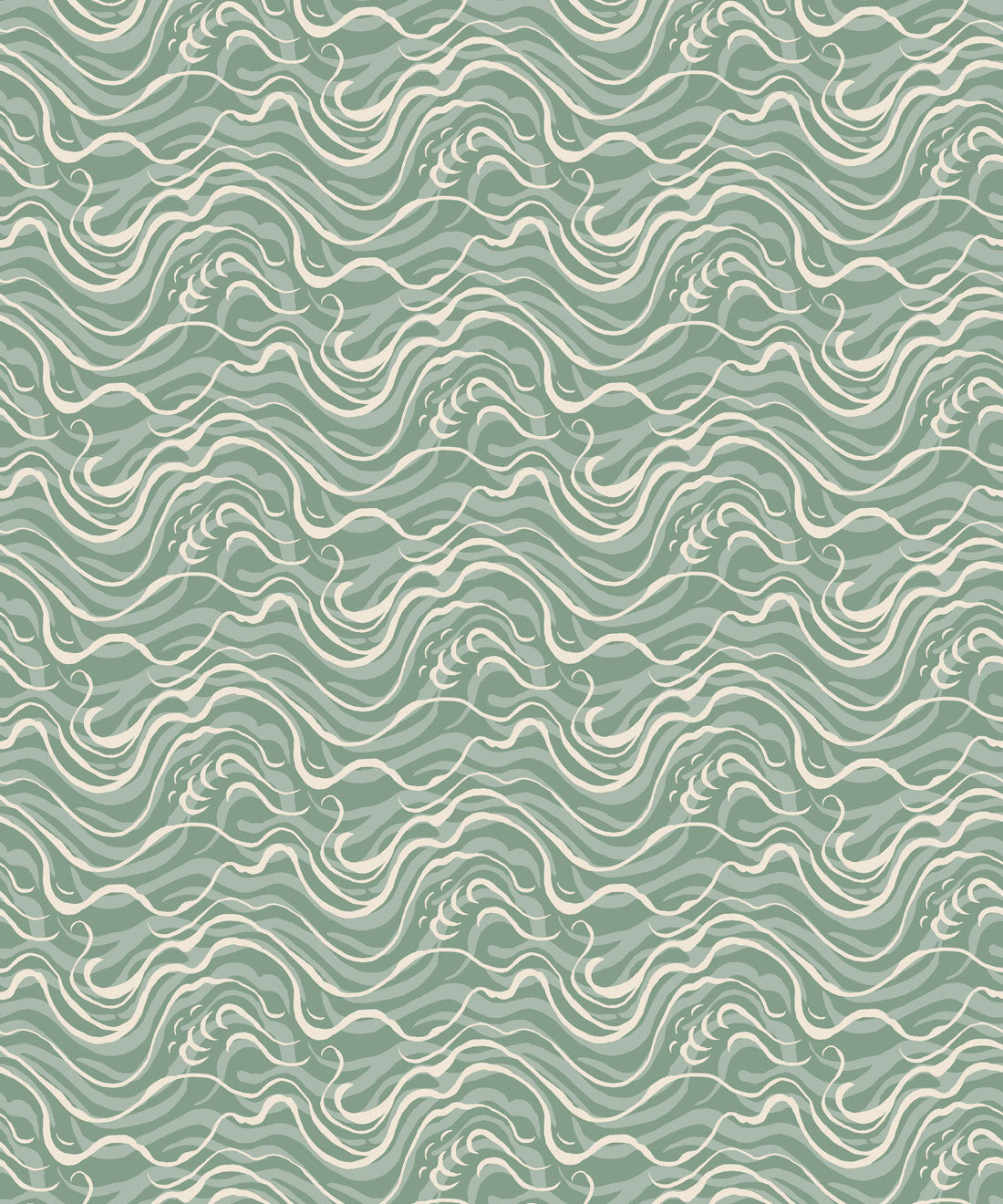 Edo Wallpaper, Seafoam