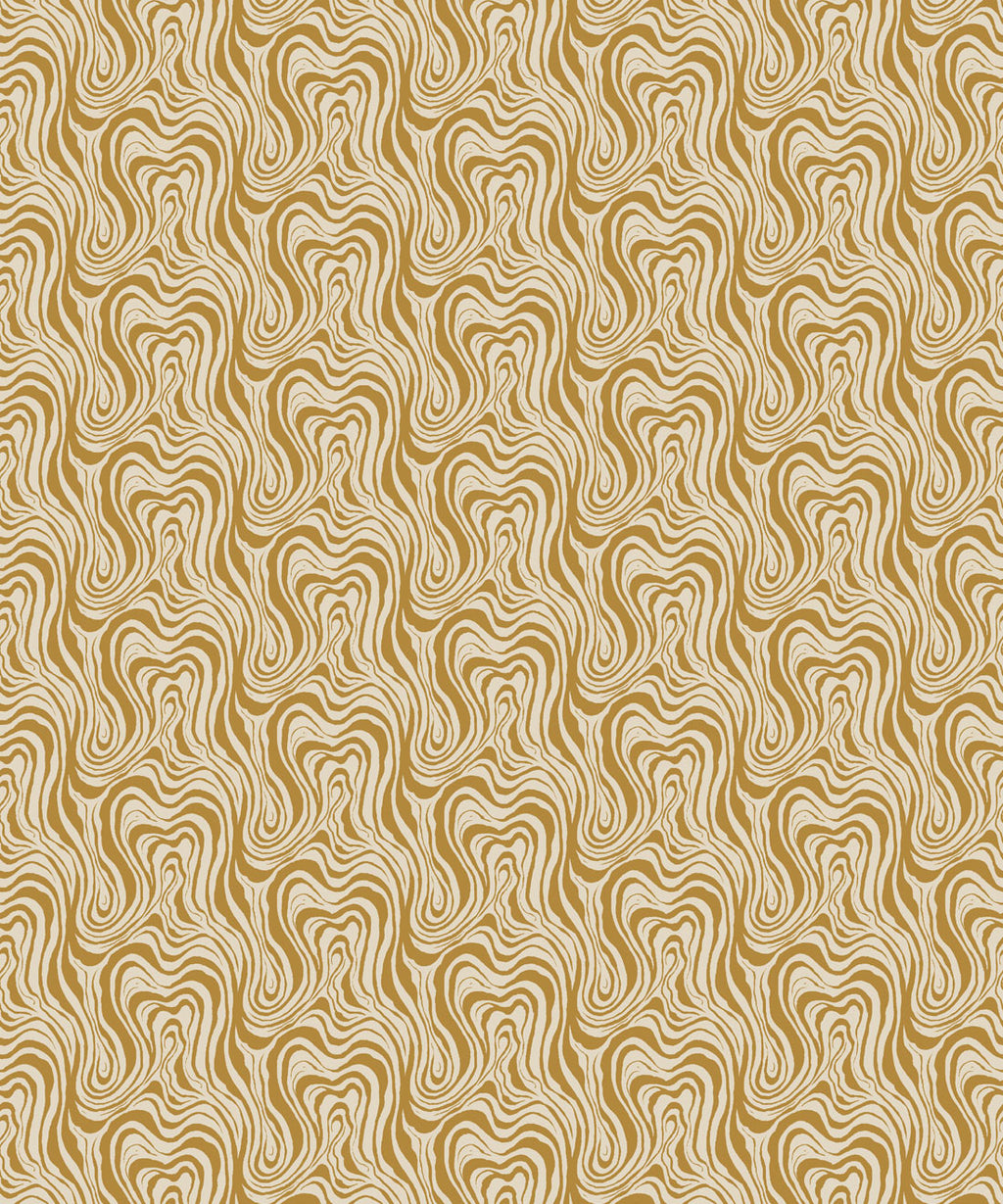 Ripple Wallpaper, Ochre