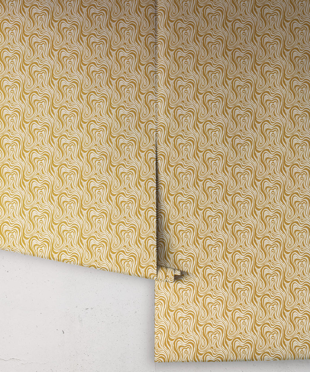 Ripple Wallpaper, Ochre