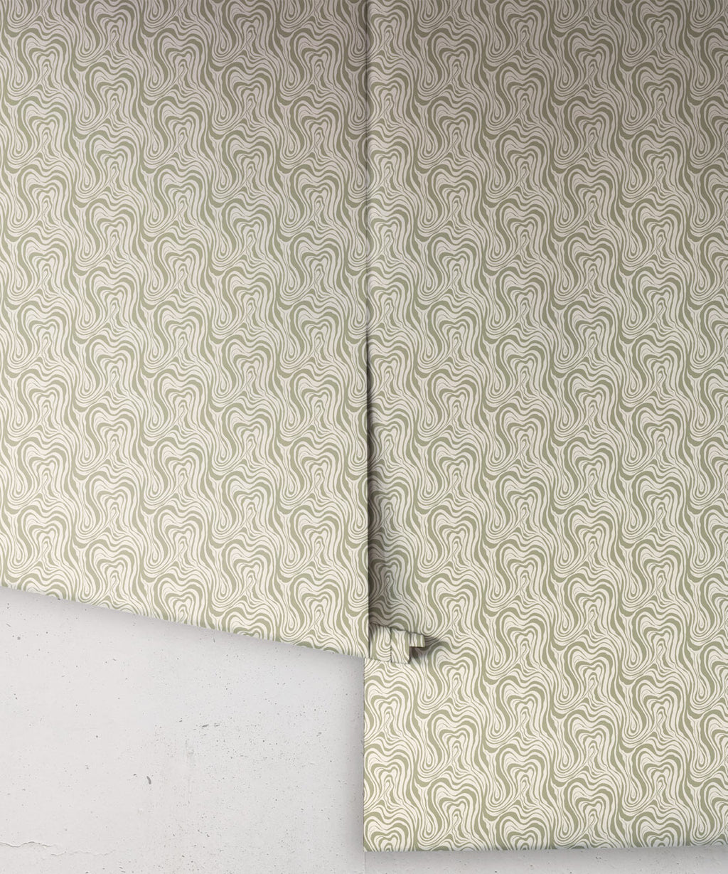 Ripple Wallpaper, Sage