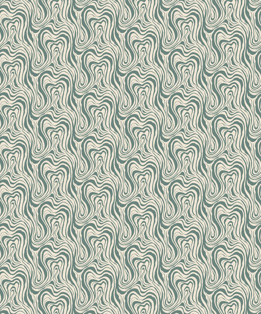 Ripple Wallpaper, Teal