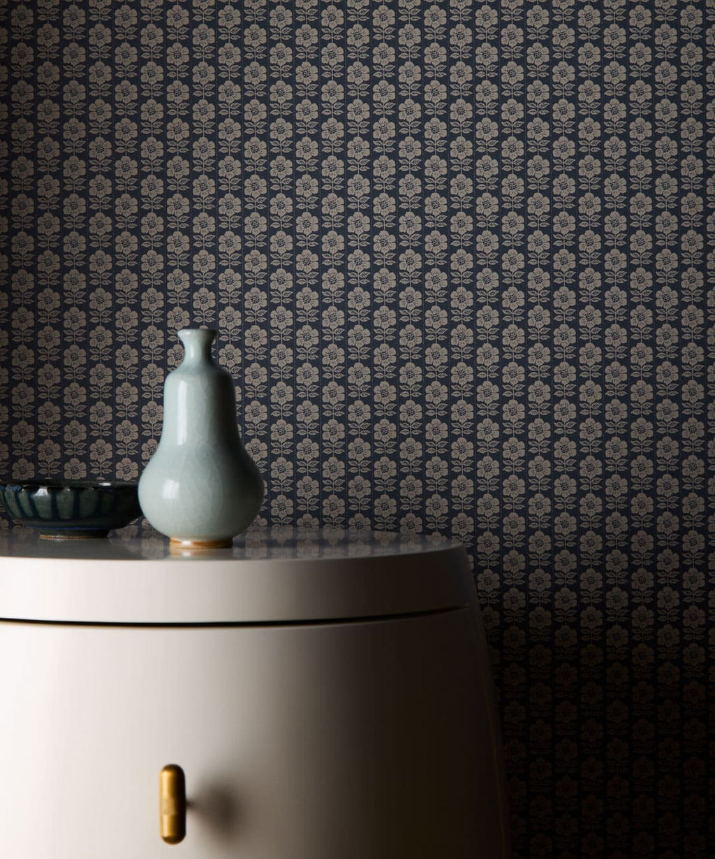 Buttercup Wallpaper, Indigo