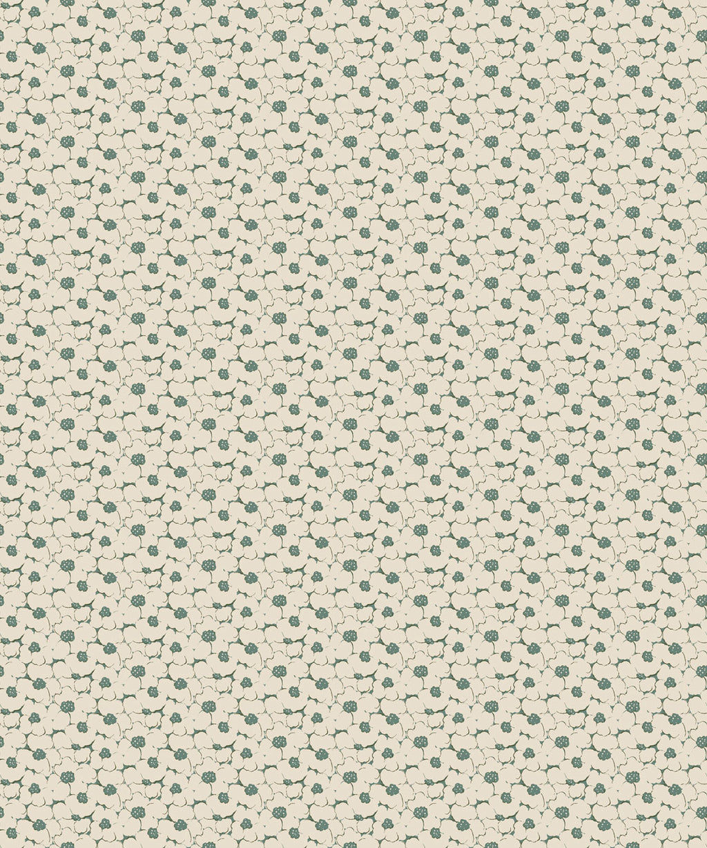 Florrie Wallpaper, Teal