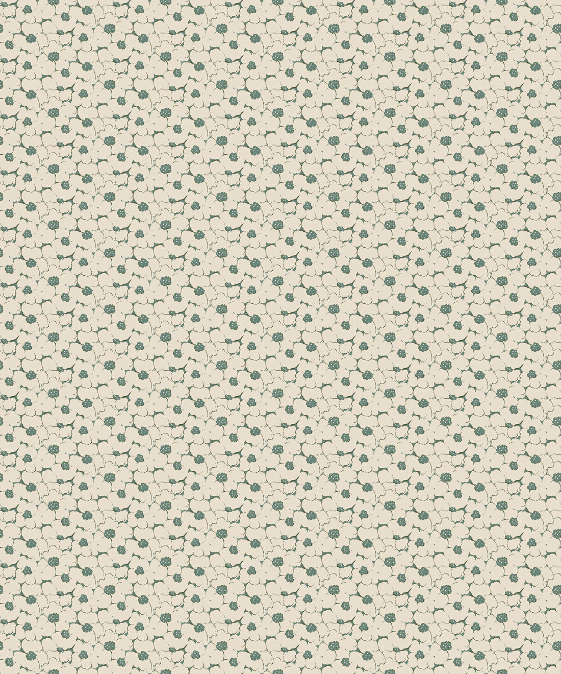 Florrie Wallpaper, Teal