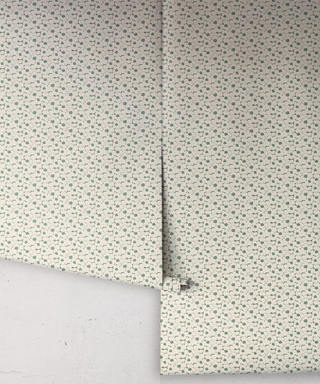Florrie Wallpaper, Teal