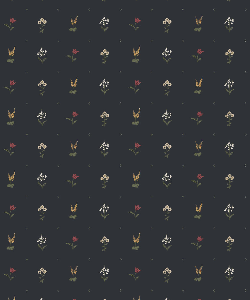 Mable Wallpaper, Indigo