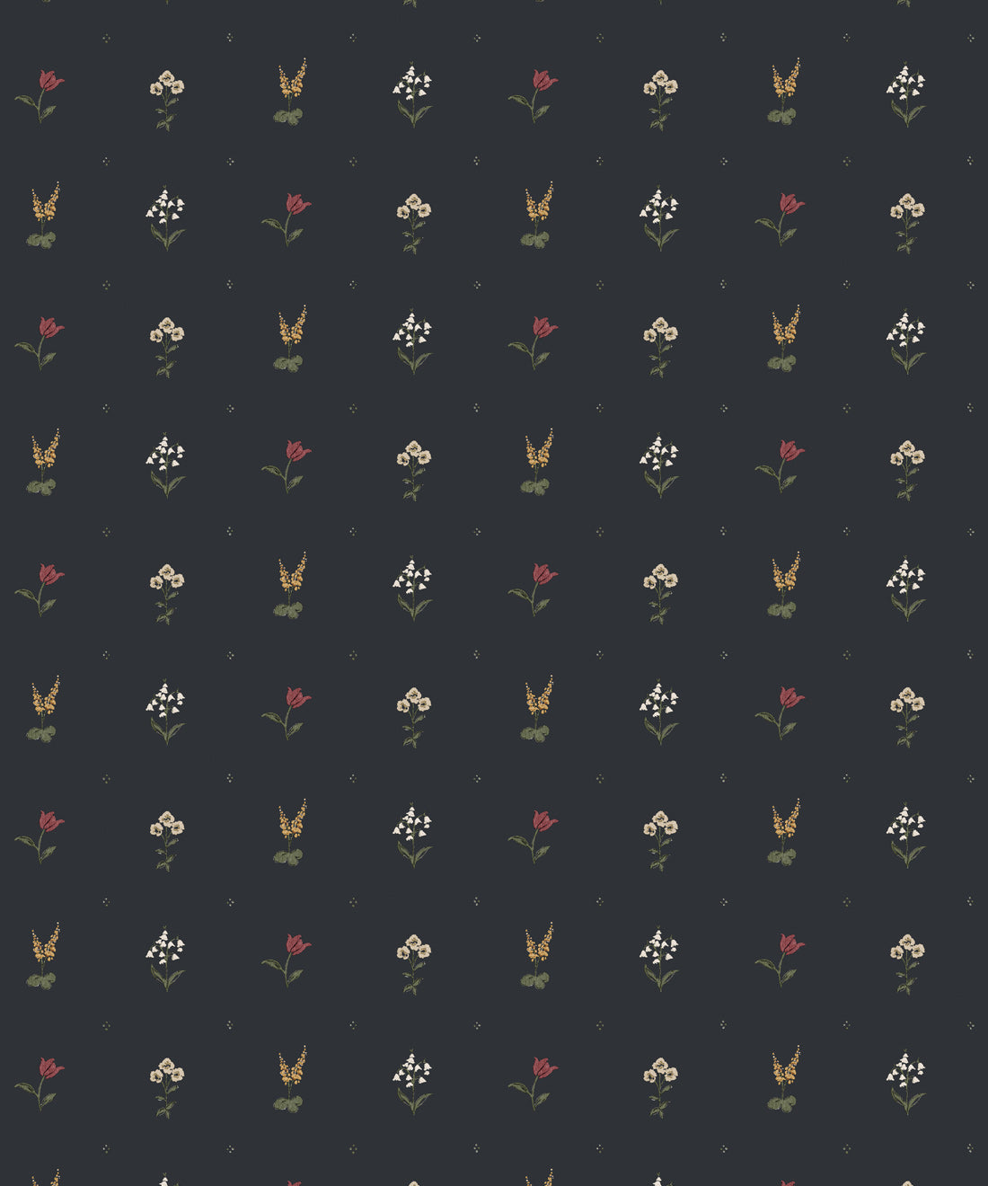 Mable Wallpaper, Indigo