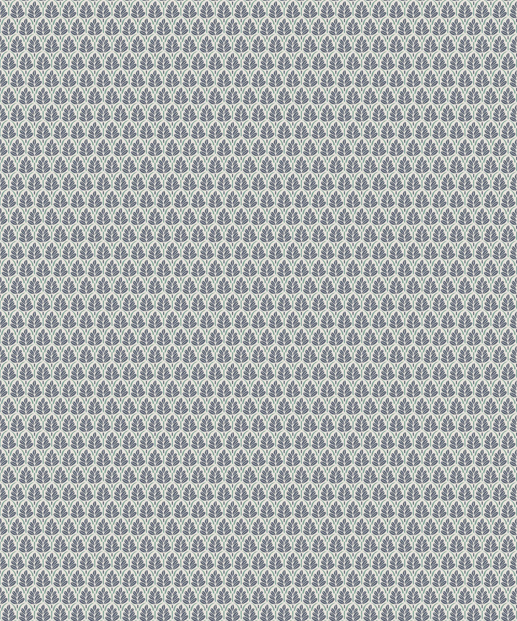 Sprig Wallpaper, Indigo