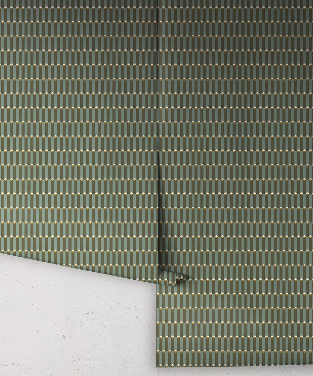 Axis Wallpaper, Olive