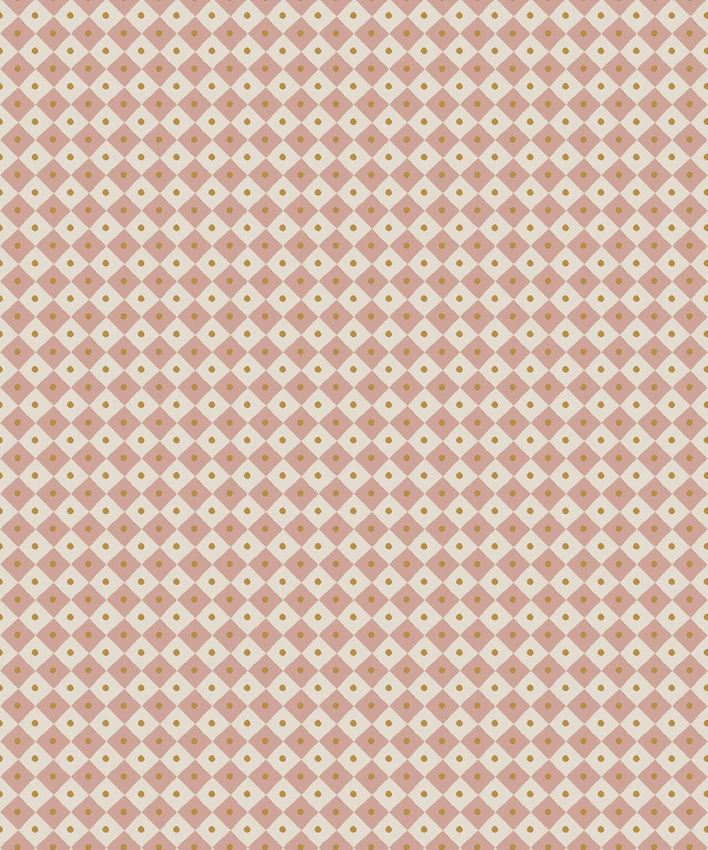 Checkerboard Wallpaper, Blush