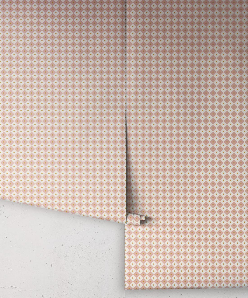 Checkerboard Wallpaper, Blush