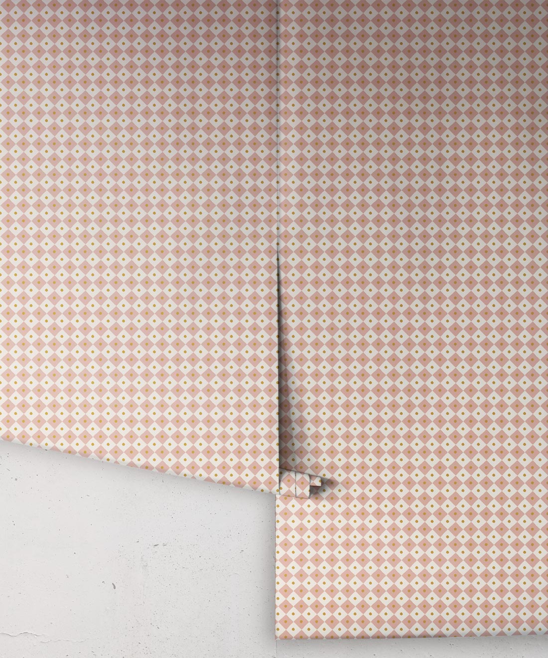 Checkerboard Wallpaper, Blush