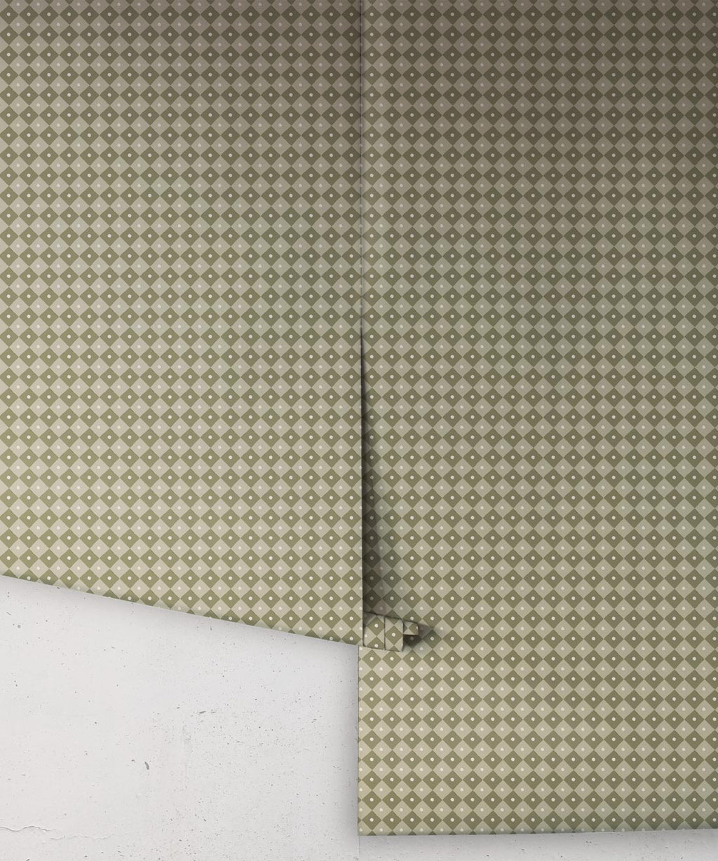 Checkerboard Wallpaper, Moss