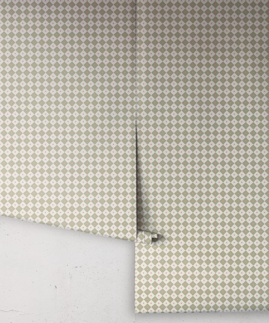 Checkerboard Wallpaper, Sage