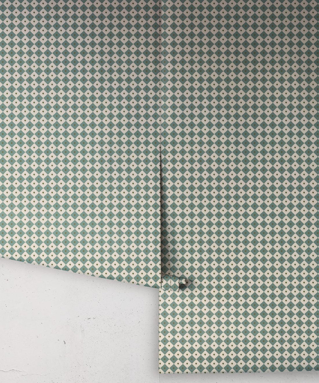 Checkerboard Wallpaper, Teal