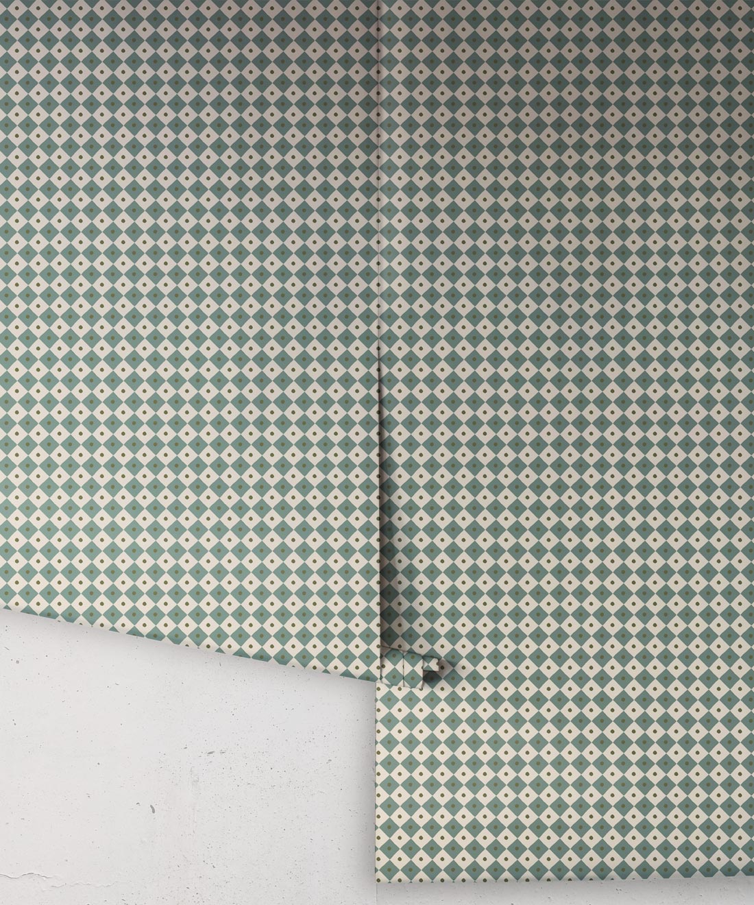 Checkerboard Wallpaper, Teal
