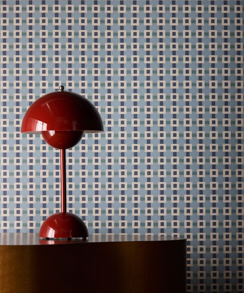 Knot Wallpaper, Cornflower