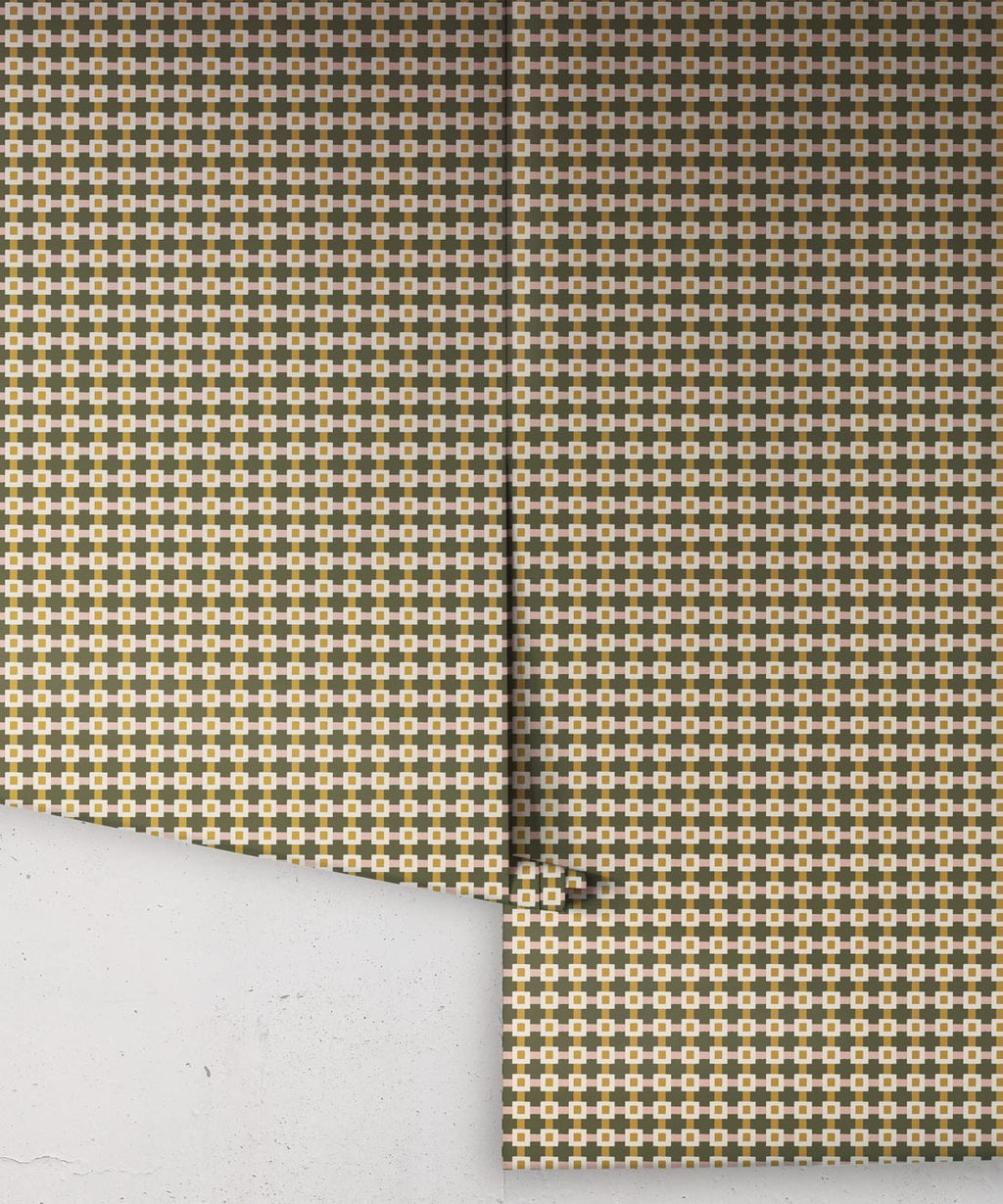 Knot Wallpaper, Olive