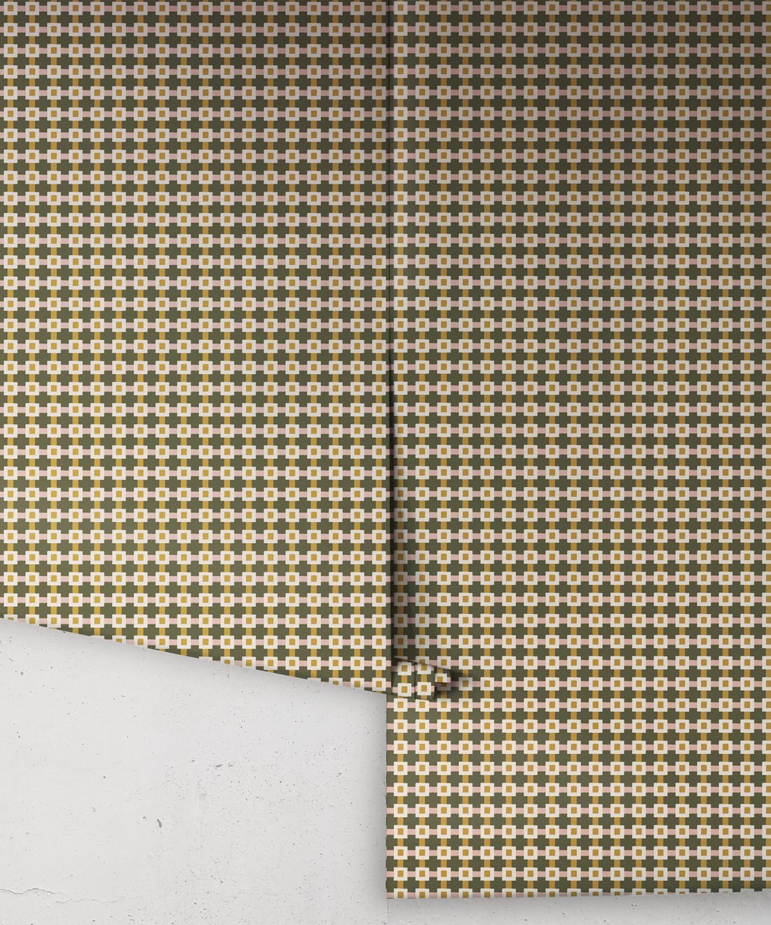 Knot Wallpaper, Olive
