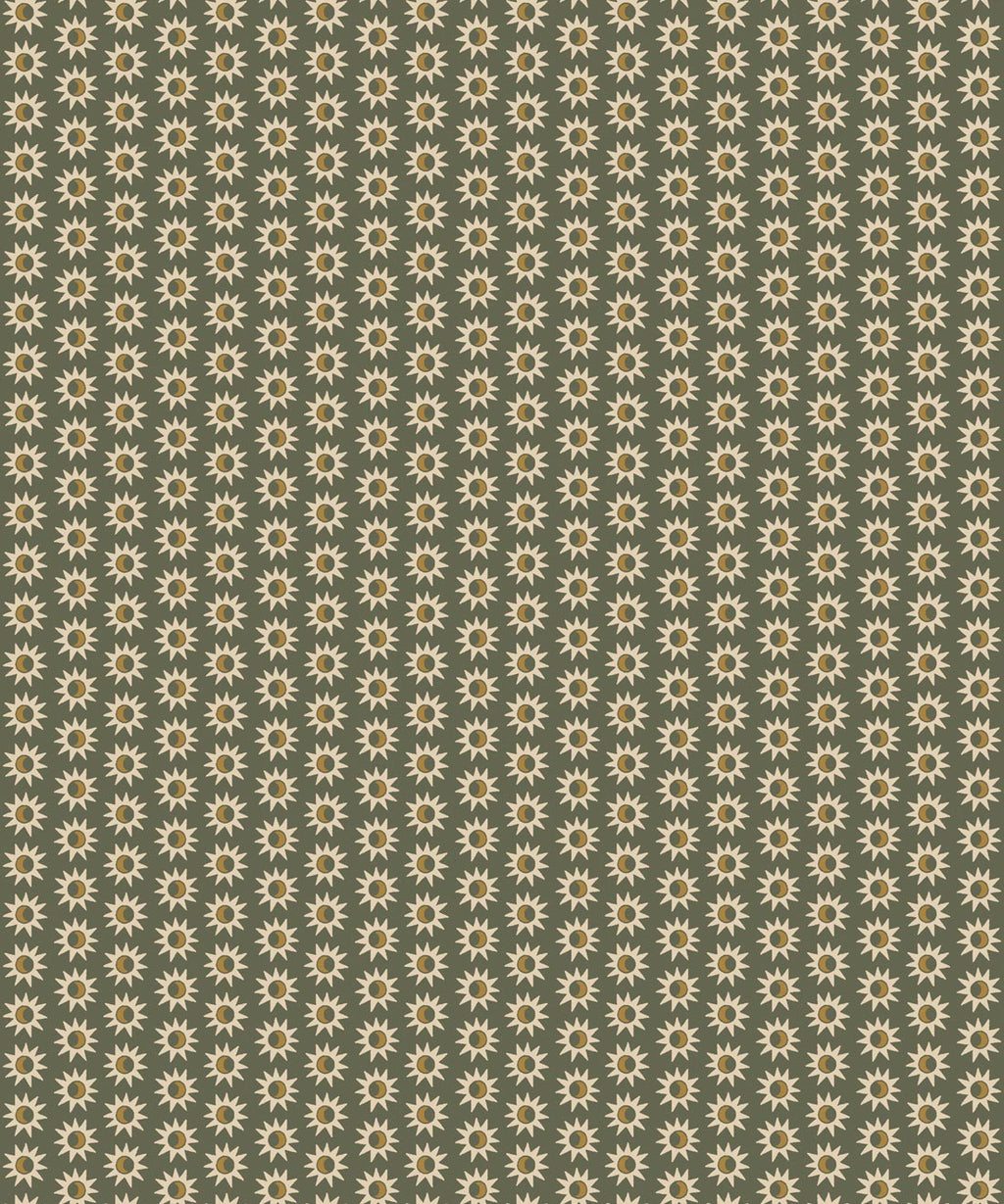 Sunburst Wallpaper, Olive