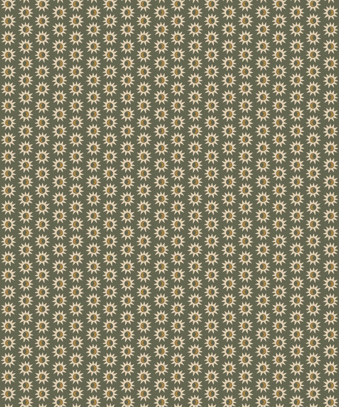 Sunburst Wallpaper, Olive