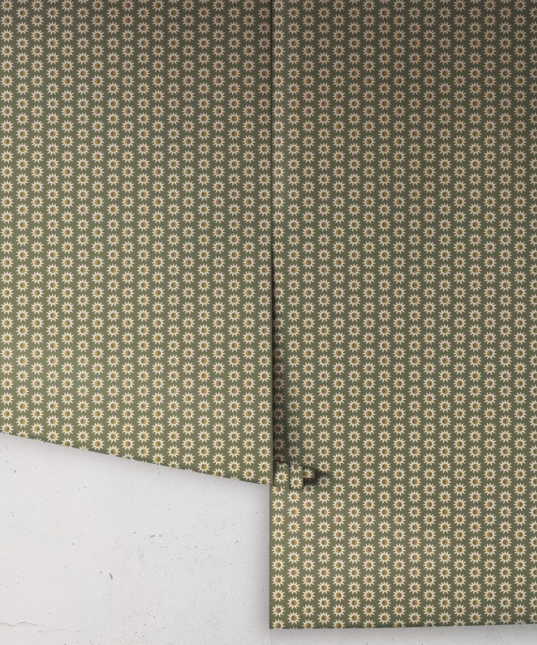 Sunburst Wallpaper, Olive