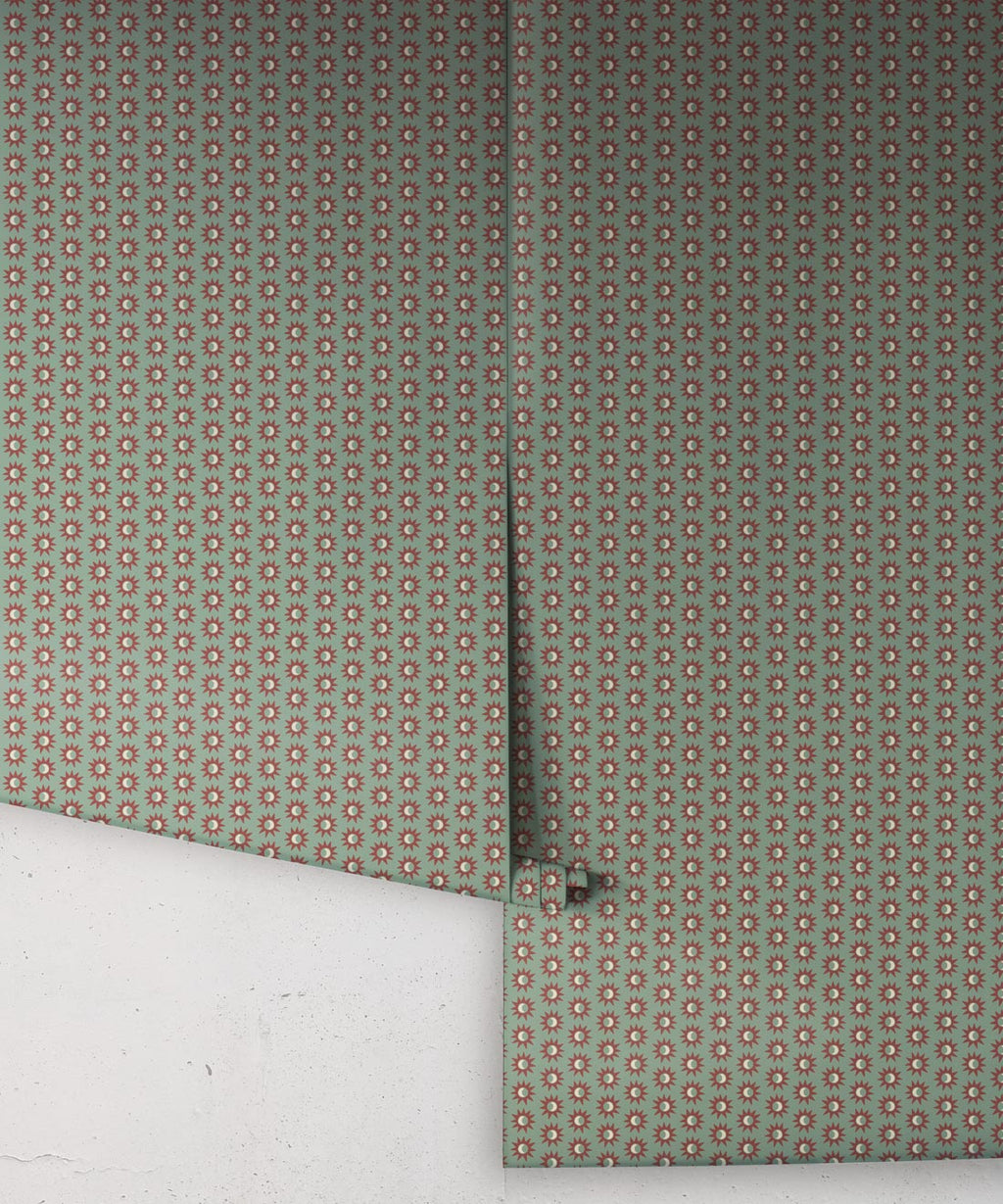 Sunburst Wallpaper, Retro