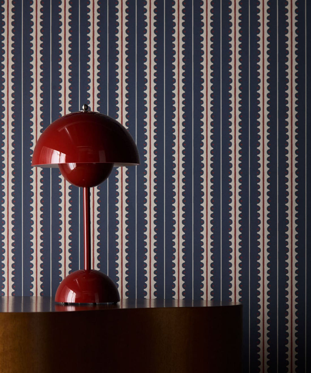 Big Top Wallpaper, Navy