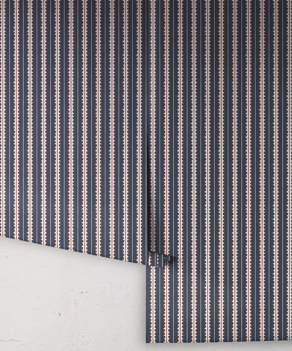 Big Top Wallpaper, Navy
