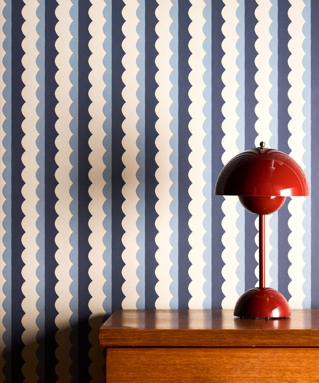 Otto Wallpaper, Indigo