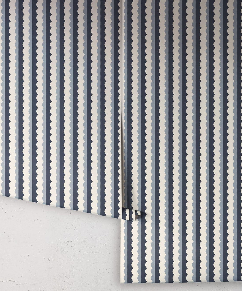 Otto Wallpaper, Indigo