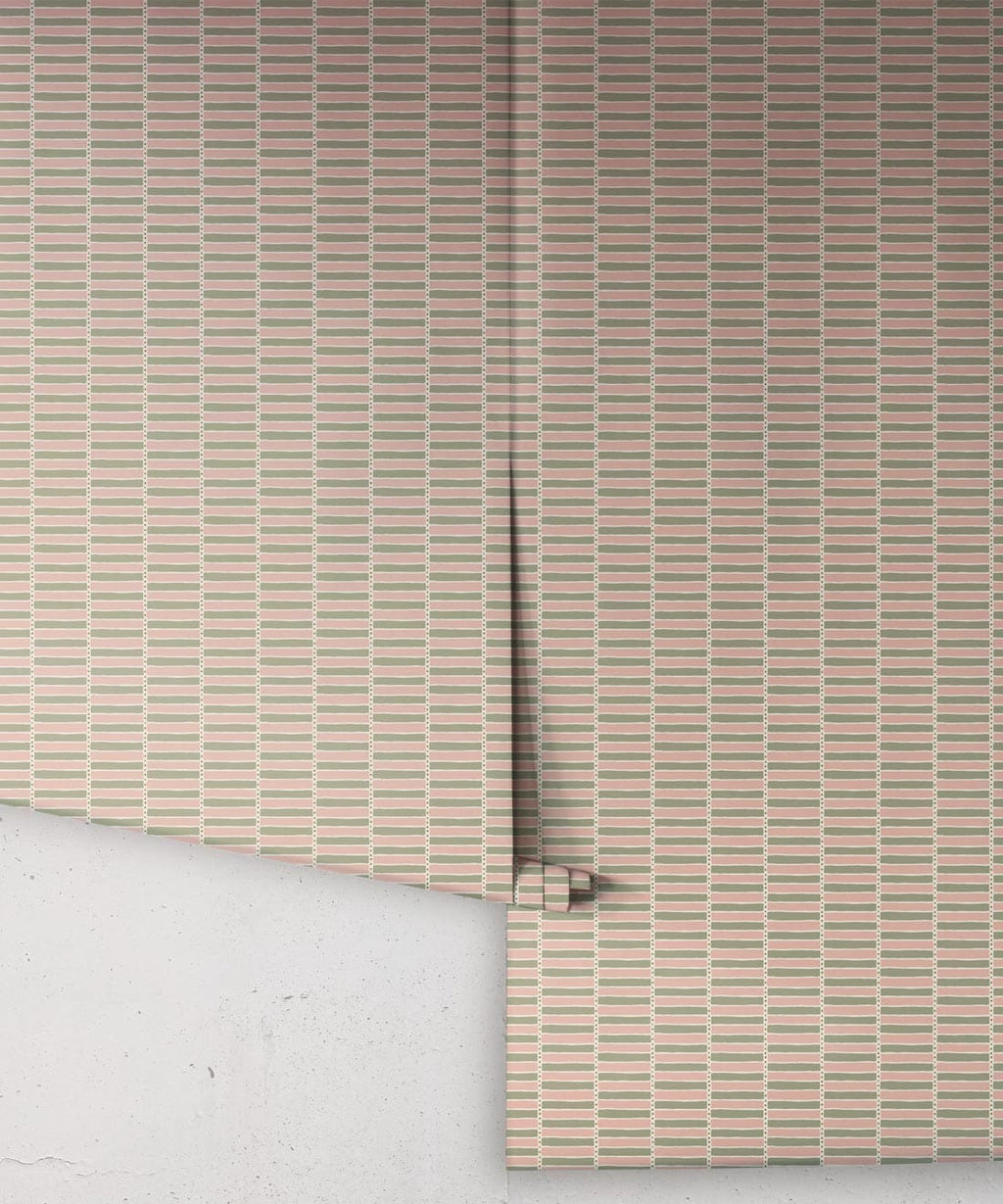 Rail Wallpaper, Blush