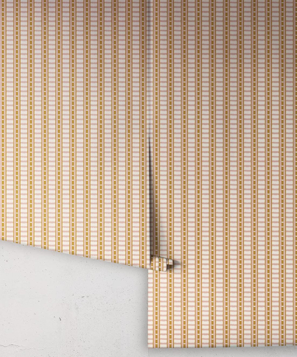 Reed Wallpaper, Blush
