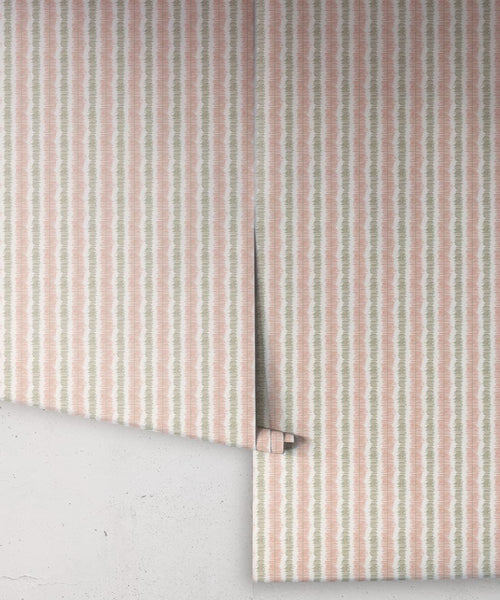 Papel pintado Puntada, rosa empolvado