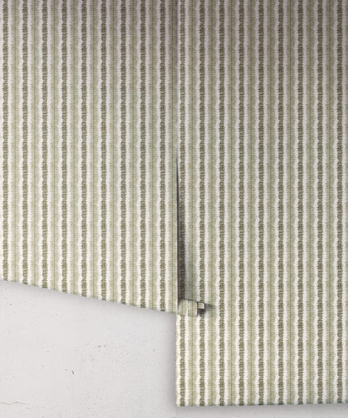 Papel pintado Puntada, verde oliva
