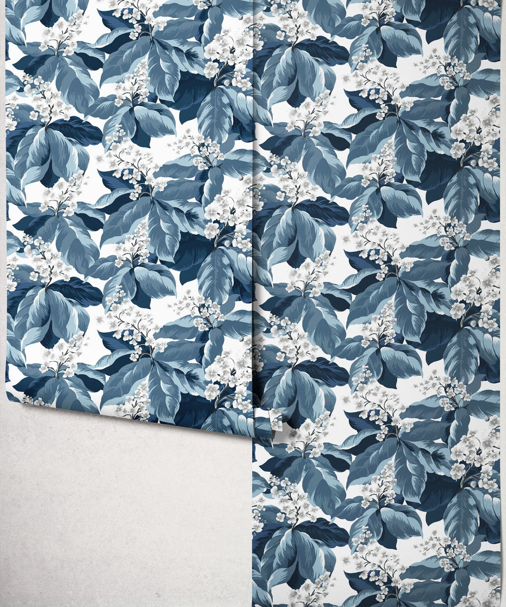 Horse Chestnut Wallpaper, Indigo