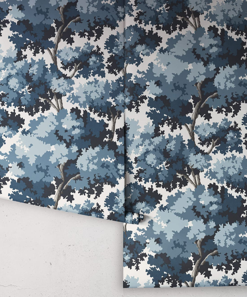 Great Oak Wallpaper, Indigo