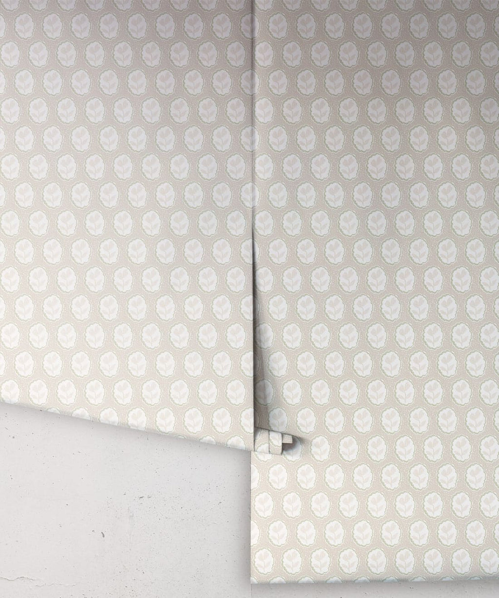 Nell Wallpaper, Taupe