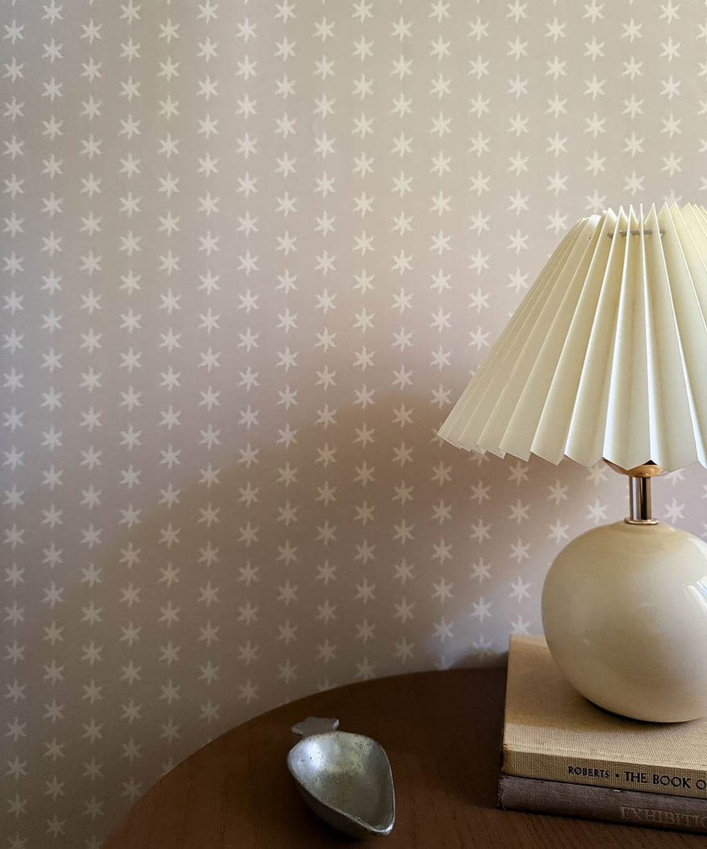Tudor Star Wallpaper, Linen