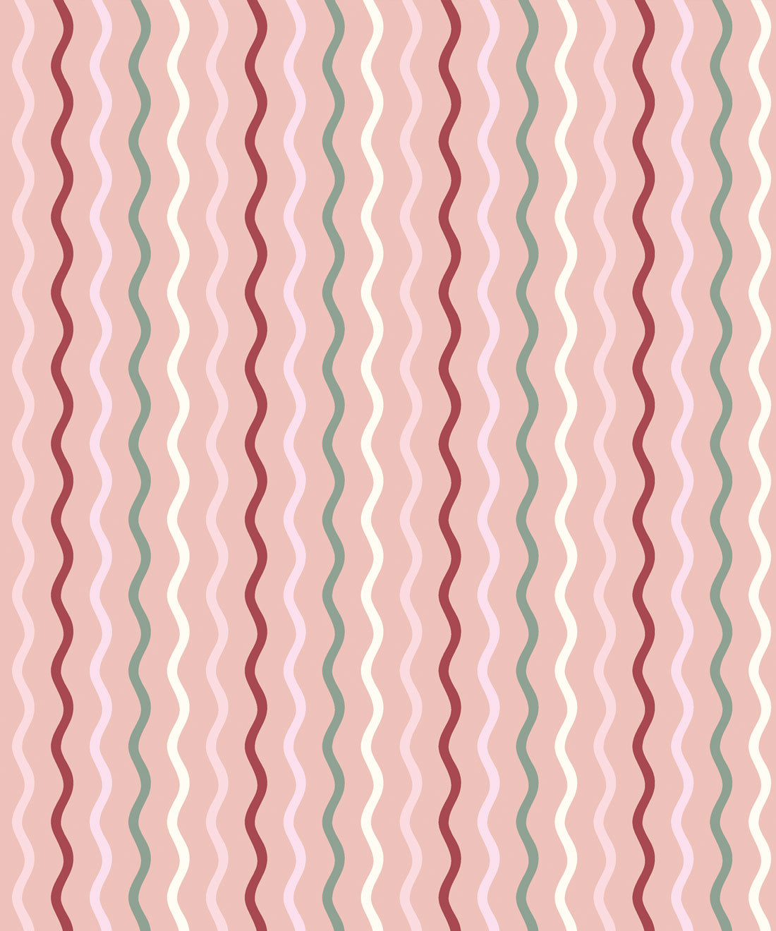 Topsy-Turvey Wallpaper, Blush