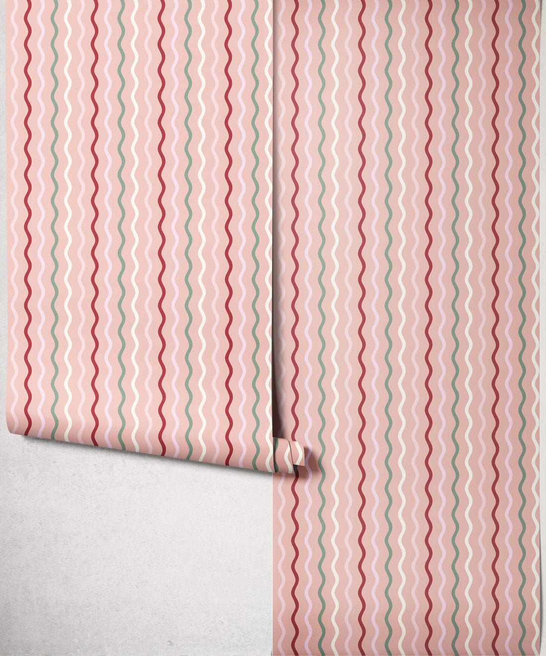 Topsy-Turvey Wallpaper, Blush