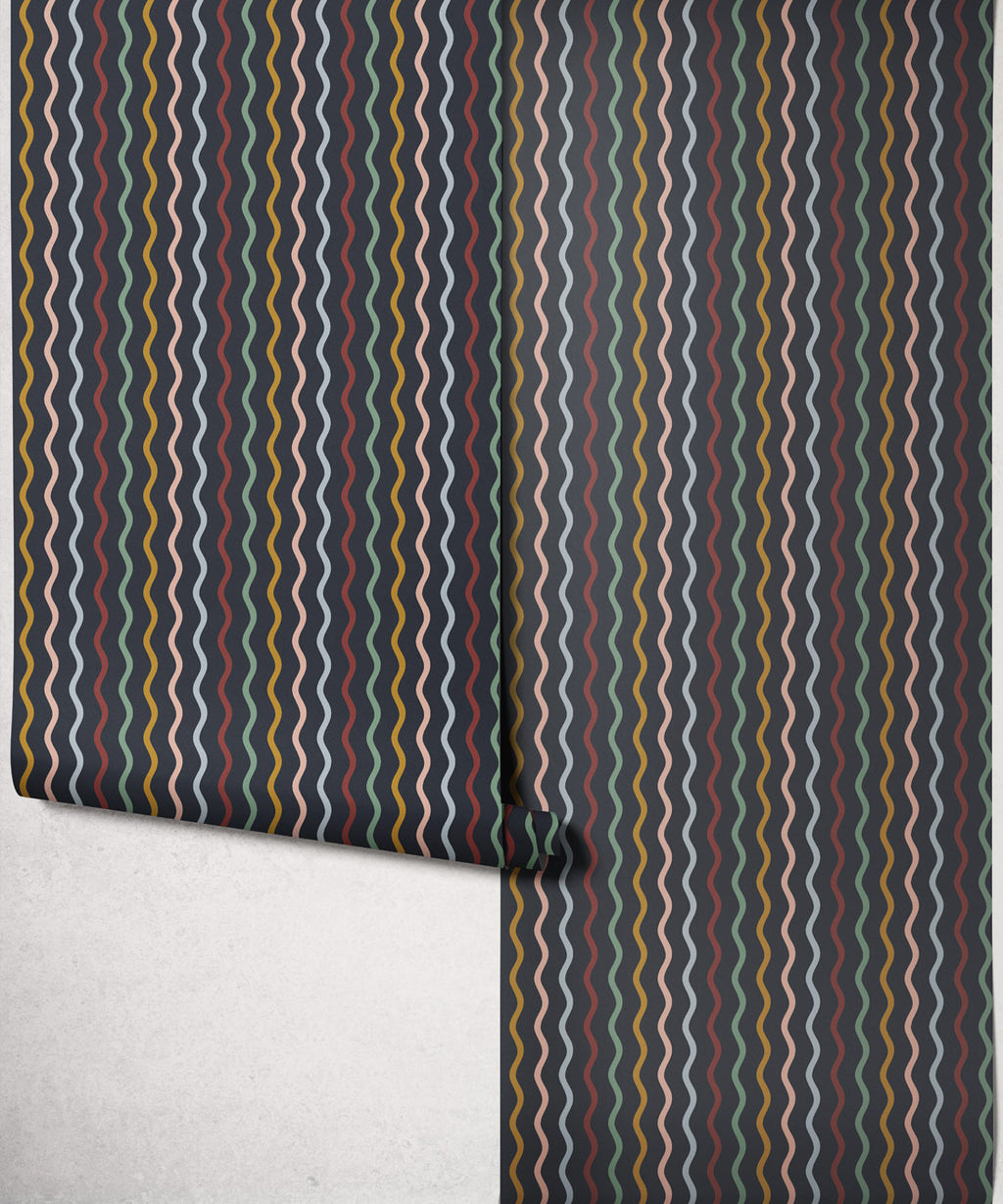 Topsy-Turvey Wallpaper, Night Rainbow