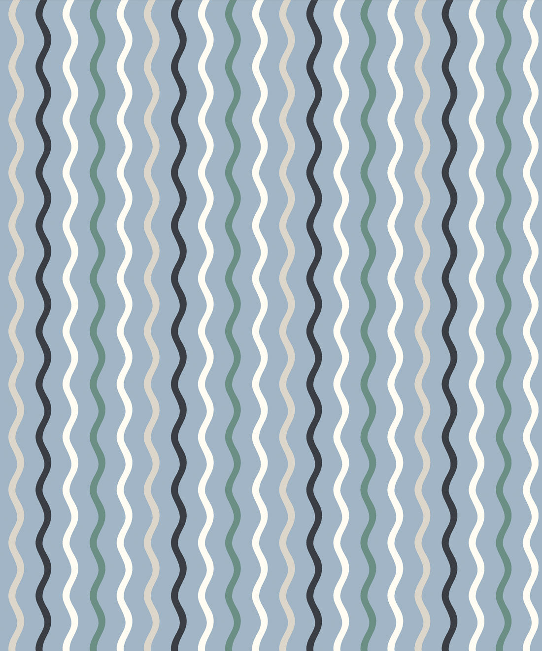 Topsy-Turvey Wallpaper, Periwinkle