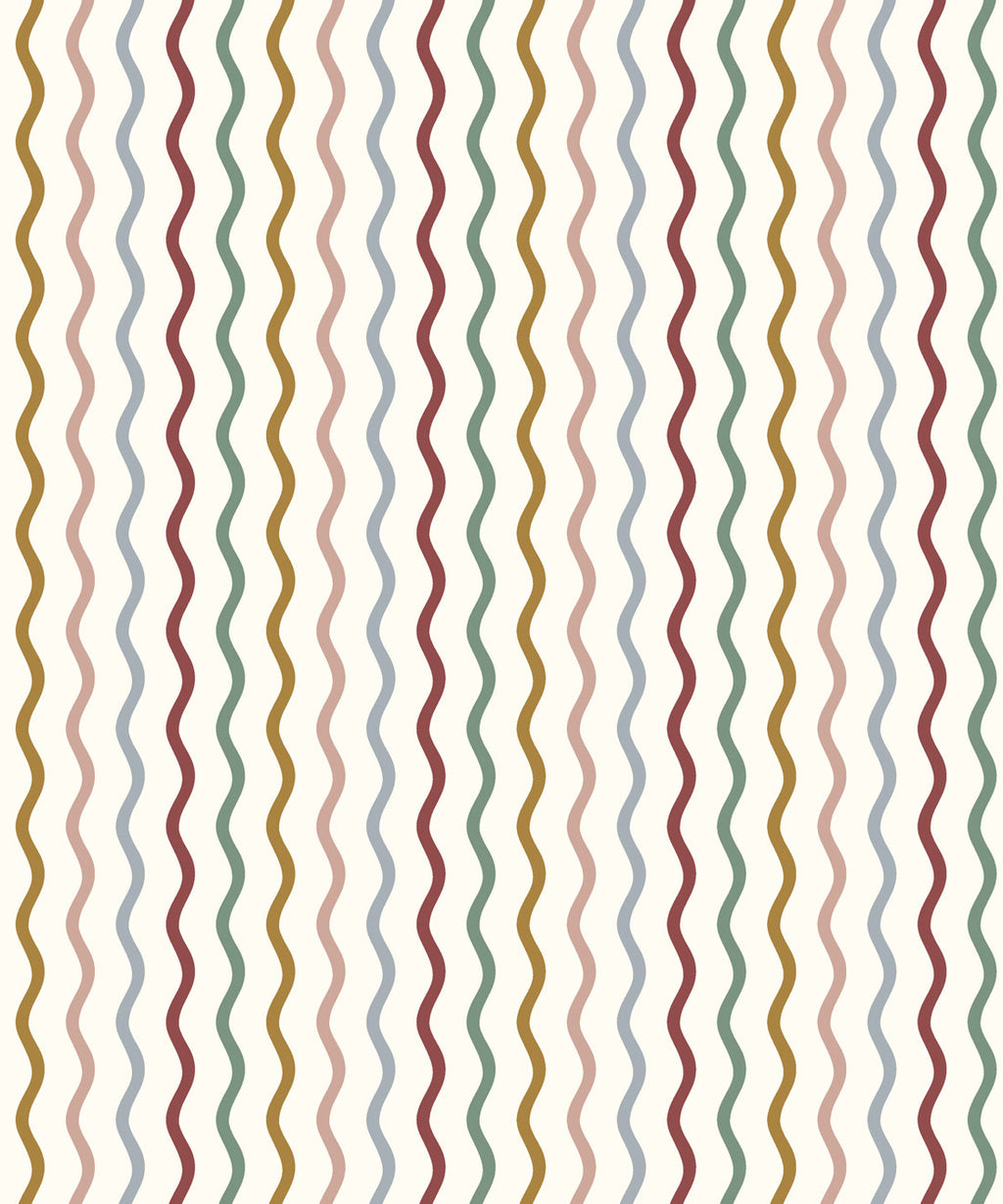 Topsy-Turvey Wallpaper, Rainbow